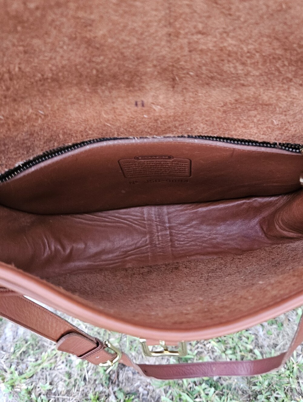 Vintage Coach Chelsea 9894 British Tan Leather Saddle Crossbody Shoulder Bag - Picture 10 of 13